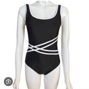 Black and White One Piece Swimsuit CATALINA NORDSTROM 16-18W XLARGE
